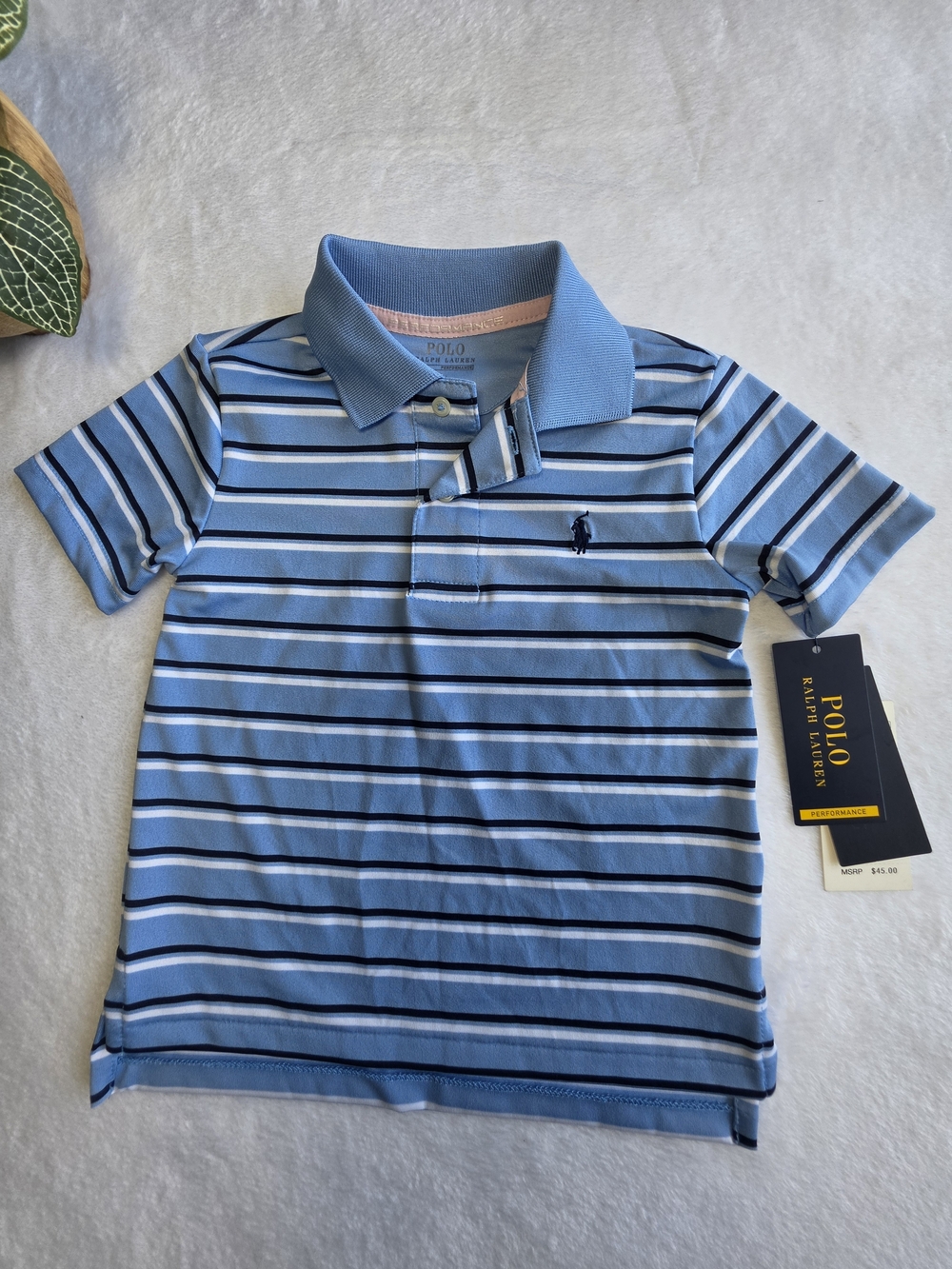 Polo by Ralph Lauren Blue Striped Polo Shirt for Kids